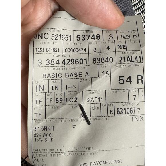 Tom Ford Houndstooth Wool Silk Peak Lapel 2Pc Suit 54R 44R US 38x30 Trousers - Picture 10 of 11